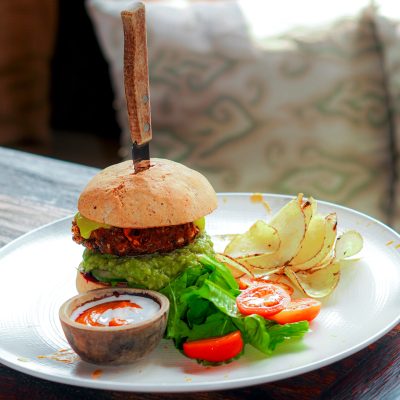 Yogi Burger Food at Dapur Usada Ubud Bali