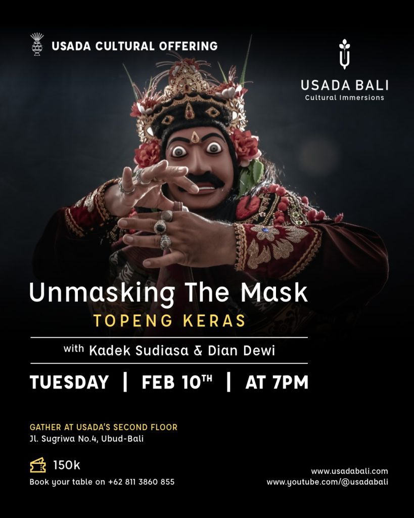 Unmasking the Mask with Kadek Sudiasa and Dian Dewi Reich. Usada Bali